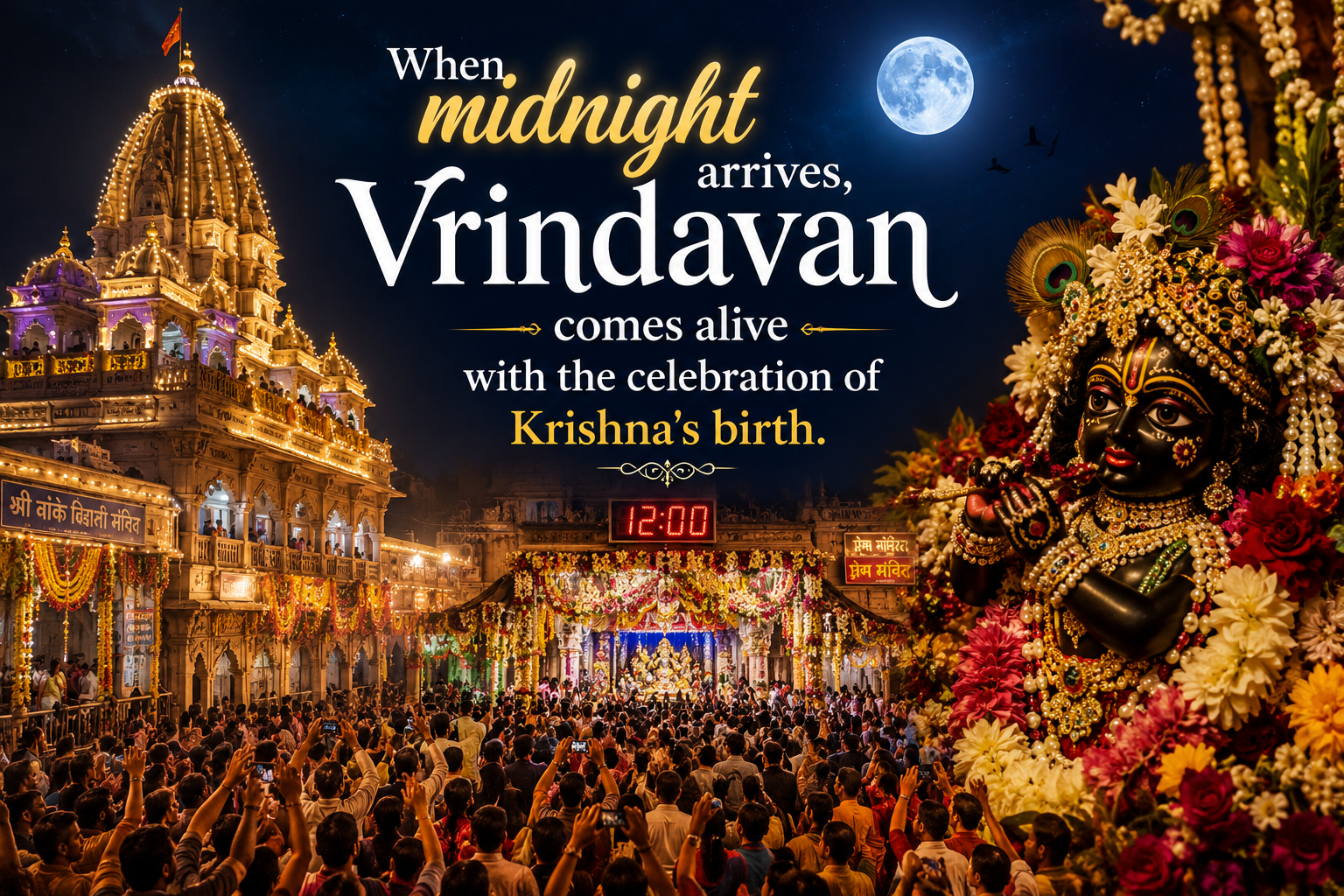 JANMASHTMI IN VRINDAVAN: FROM TEMPLE TO MIDNIGHT CELEBRATIONS