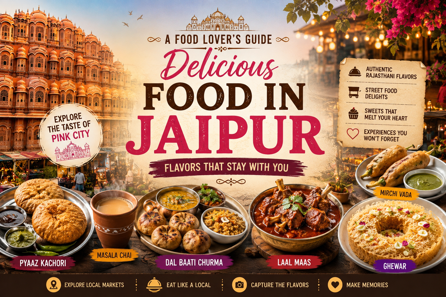 JAIPUR FOOD TRAIL: FROM PYAAZ KACHORI TO GHEWAR - A TASTE OF RAJASTHAN