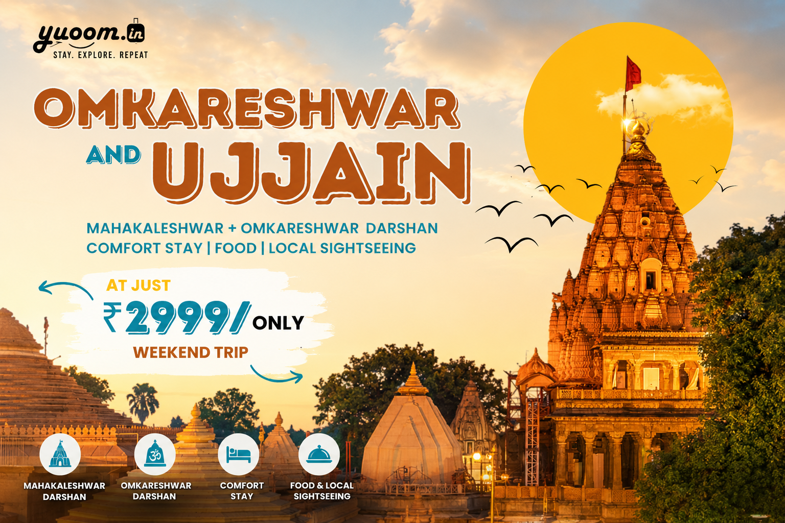 Ujjain Omkareshwar 2 Day 1 Night Package